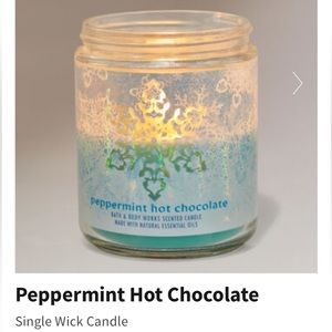 BBW Peppermint Hot Chocolate Single Wick Candle